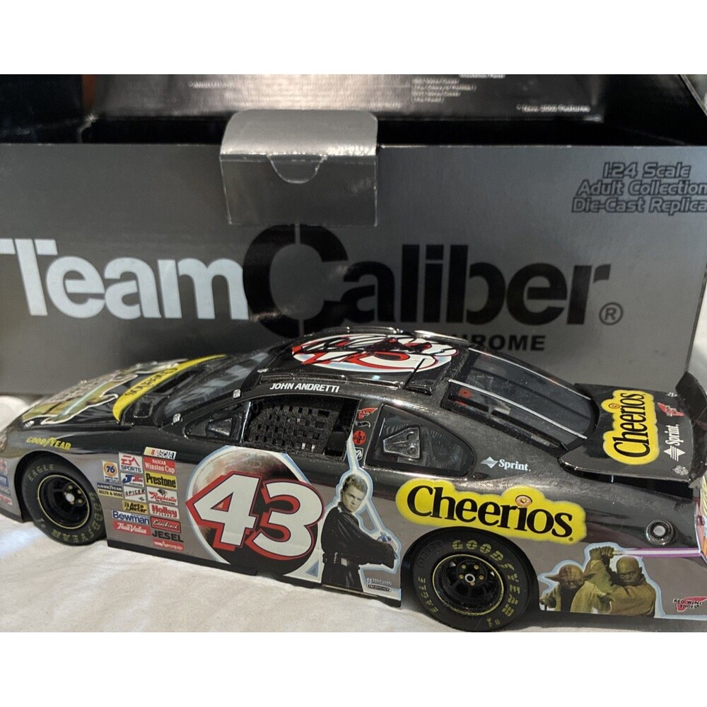 John Andretti SIGNED 2002 Star Wars 1:24 Dark Chrome 43 Dodge Team Caliber #356